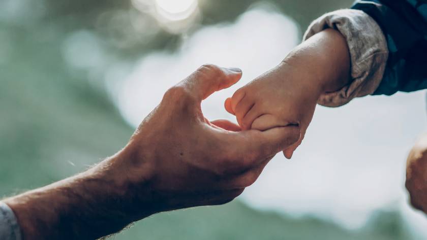 father and son holding hands outdoors 2023 11 27 05 35 02 utc