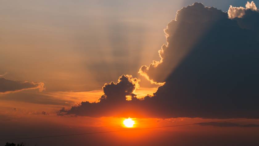 beautiful sunset with rays of the sun 2024 09 18 19 24 28 utc