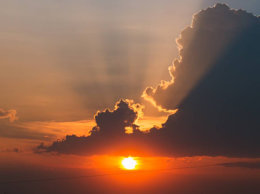 beautiful sunset with rays of the sun 2024 09 18 19 24 28 utc